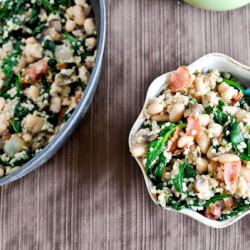 Warm White Bean and Spinach Salad