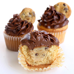 Cookie Dough Stuffed Cupcakes