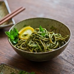Soba Noodles w/ Parsley Pesto