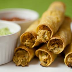 Creamy Baked Chicken Taquitos