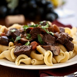 Seitan and Mushroom Bourguignon