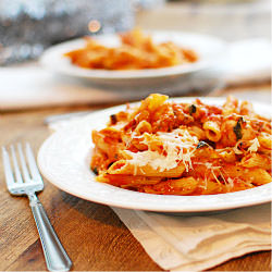 Three Cheese Chicken Penne Bake