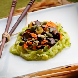 Marinated Zucchini Noodles with Veg