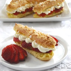 Strawberries & Two Creams Eclairs