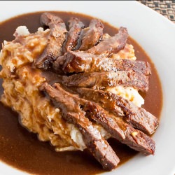 Skirt Steak w/ Stout Pan Sauce