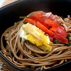 Soba w/ Vegetables & Tempura Egg