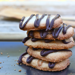 Fudge Striped Shortbread Cookies