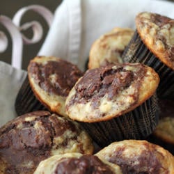Chocolate Banana Marble Muffins