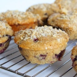 Blueberry Coconut Mac Muffins