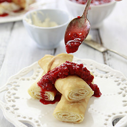 Crepes with Ricotta & Raspberries