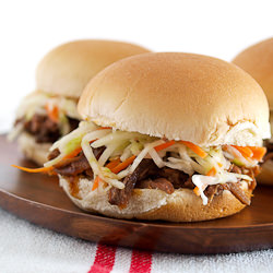Shredded Beef Sliders with Slaw