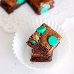 Brownies with Mint Chips