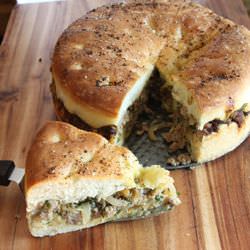 Focaccia Stuffed with Sausage