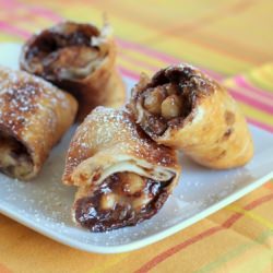 Banana Nutella Chimichangas for Two