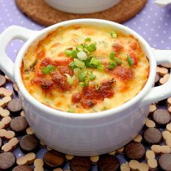 Cheese Baked Rice with Prawns