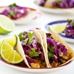 BBQ Lentil & Mushroom Tacos