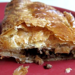 Beef and Cheddar Puff Pastry Tart