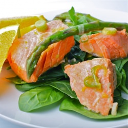 Poached Salmon with Asparagus