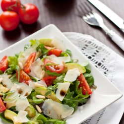 Avocado, Tomatoes, Parmesan Salad