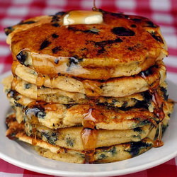 Blueberry Lemon Cornmeal Pancakes