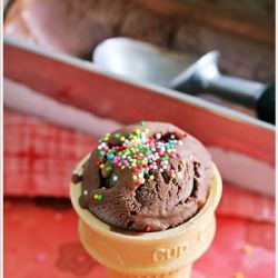 Eggless Dark Chocolate Ice-Cream