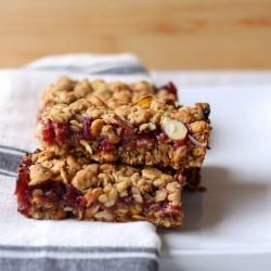 Almond Lingonberry Cereal Bars