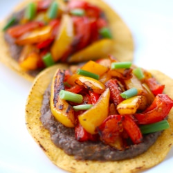 Roasted Bell Pepper Tostada