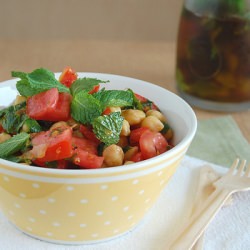 Chickpea, Tomato, Lemon Salad