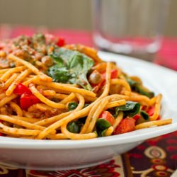 Olive Oil Pasta with Walnuts