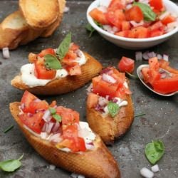 Bruschetta with Tomato and Onion