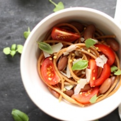 Wholegrain Pasta with Borlotti