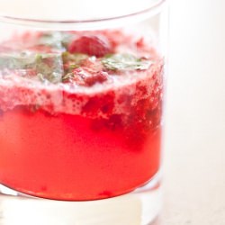 Raspberry Lime Granita and Cocktail
