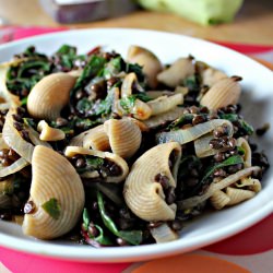 Pasta with Lentils and Swiss Chard