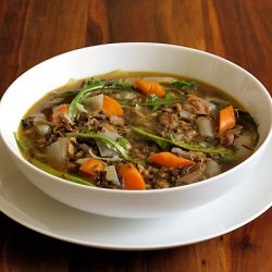 Spring Lamb Soup with Dandelion