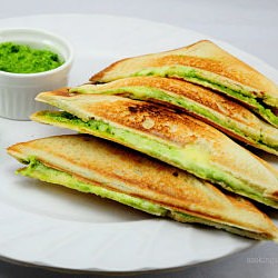 Green Chutney and Cheese Sandwiches