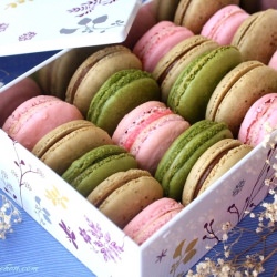 Green Tea, Coffee, and Pink Macaron