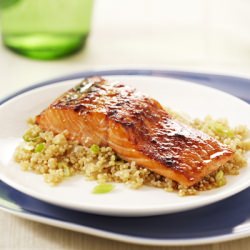 Salmon with Apple-Ginger Quinoa