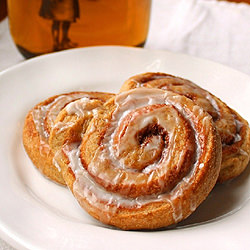 Bourbon-Glazed Cinnamon Buns