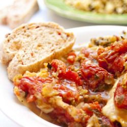 Oven-Baked Fish w/ Tomatoes