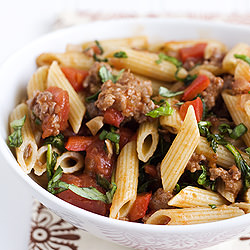 Penne with Spicy Sausage
