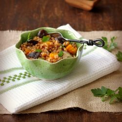 Farro w/ Mushrooms & Beets