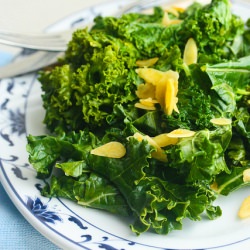 Stir-Fried Kale + Gingered Almonds