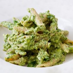 Lemon Leek Pesto Pasta