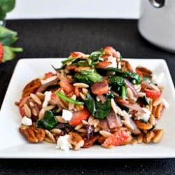 Strawberry Bacon Orzo Salad