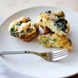 Mini Spinach and Jarlsberg Quiche