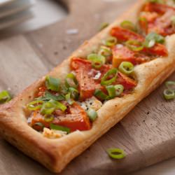 Tomato, Scallion & Goat Cheese Tart