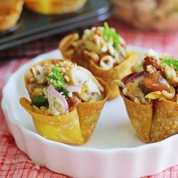 Chicken And Mushroom Salad Cups