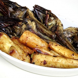 Roasted Artichokes & Parsnips