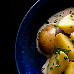 Potatoes with Crème Fraîche Sauce