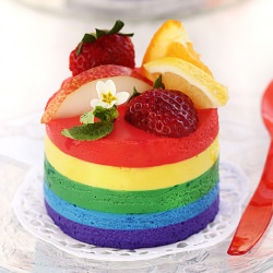 Rainbow Mini Lemon Cheesecakes